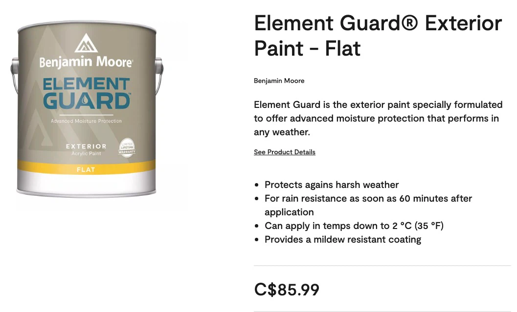 Benjamin Moore Element Guard Flat Paint in Blue/Gray - photo 3