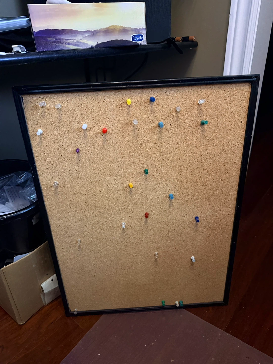 Cork Bulletin Board with Pins (pending pick up)