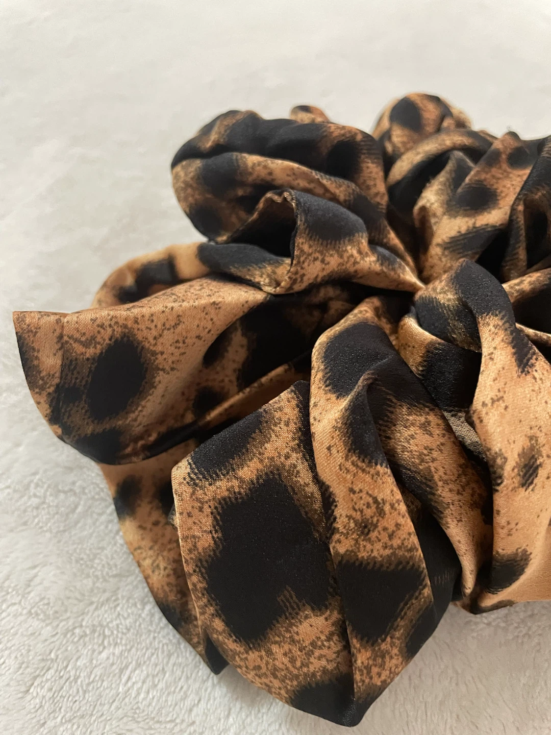 Oversized Leopard Print Scrunchie