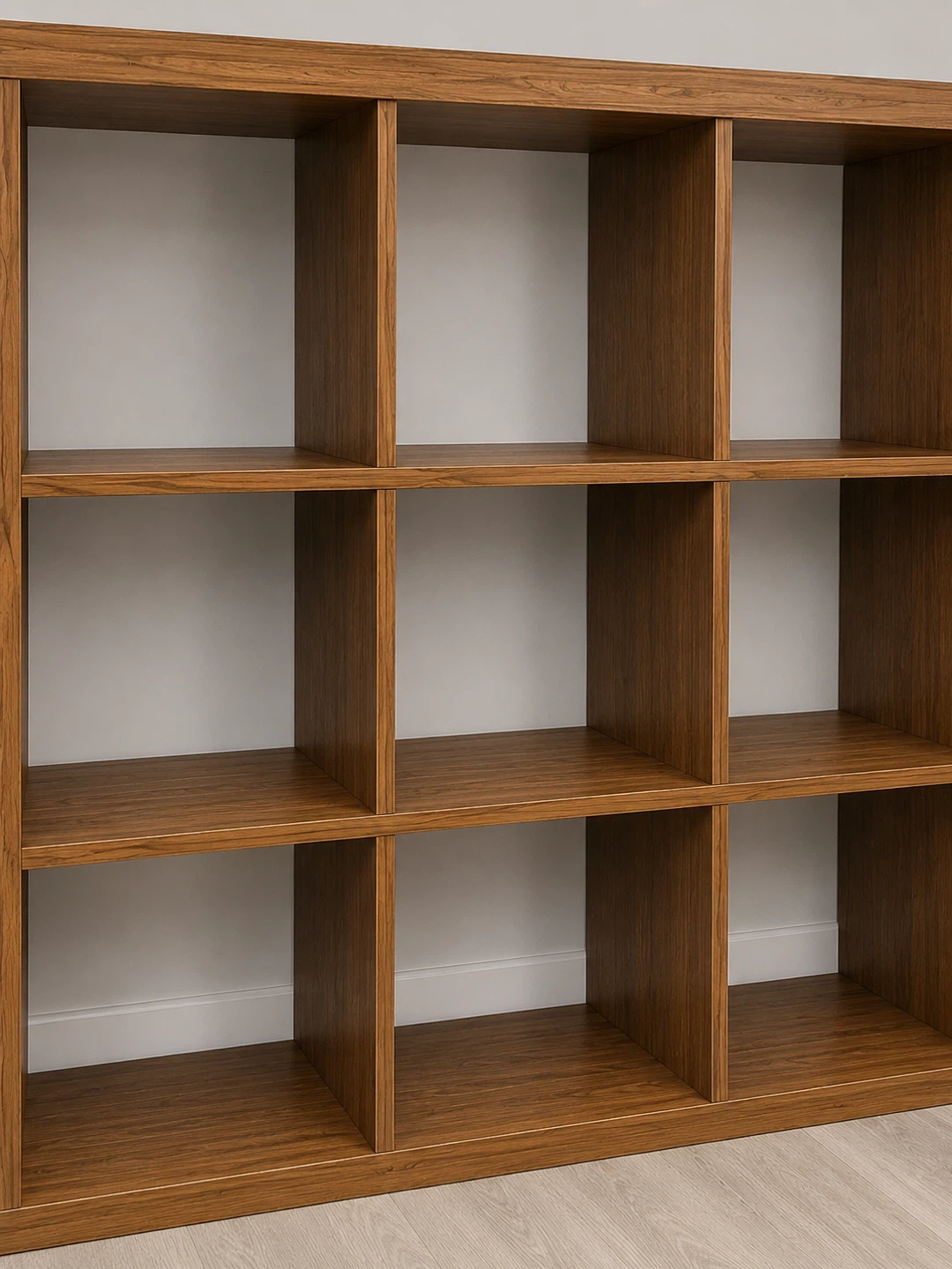 Wooden Nine-Cube Storage Shelving Unit