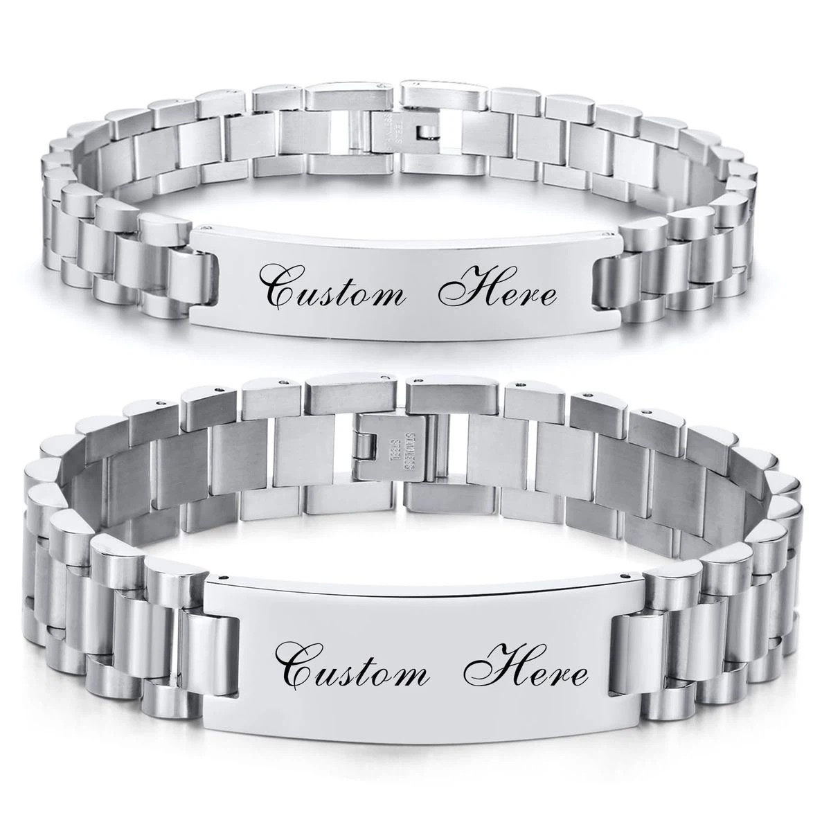 Stainless Steel ID men Bracelet - Customizable