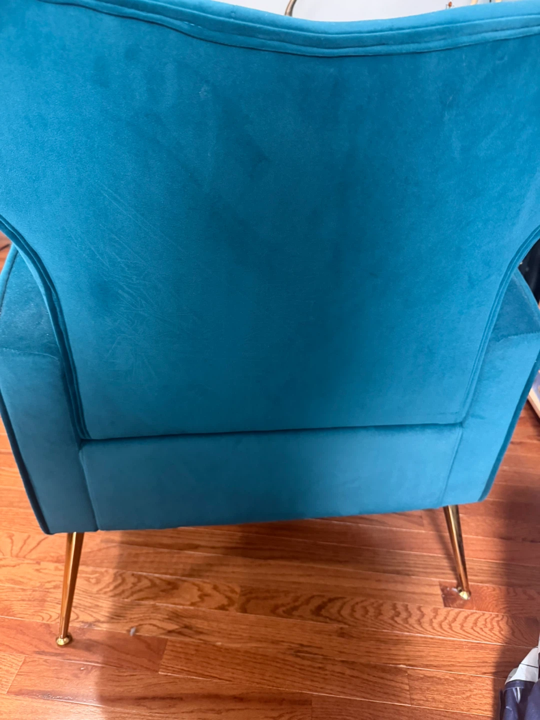 2 Teal Velvet Armchairs - photo 4