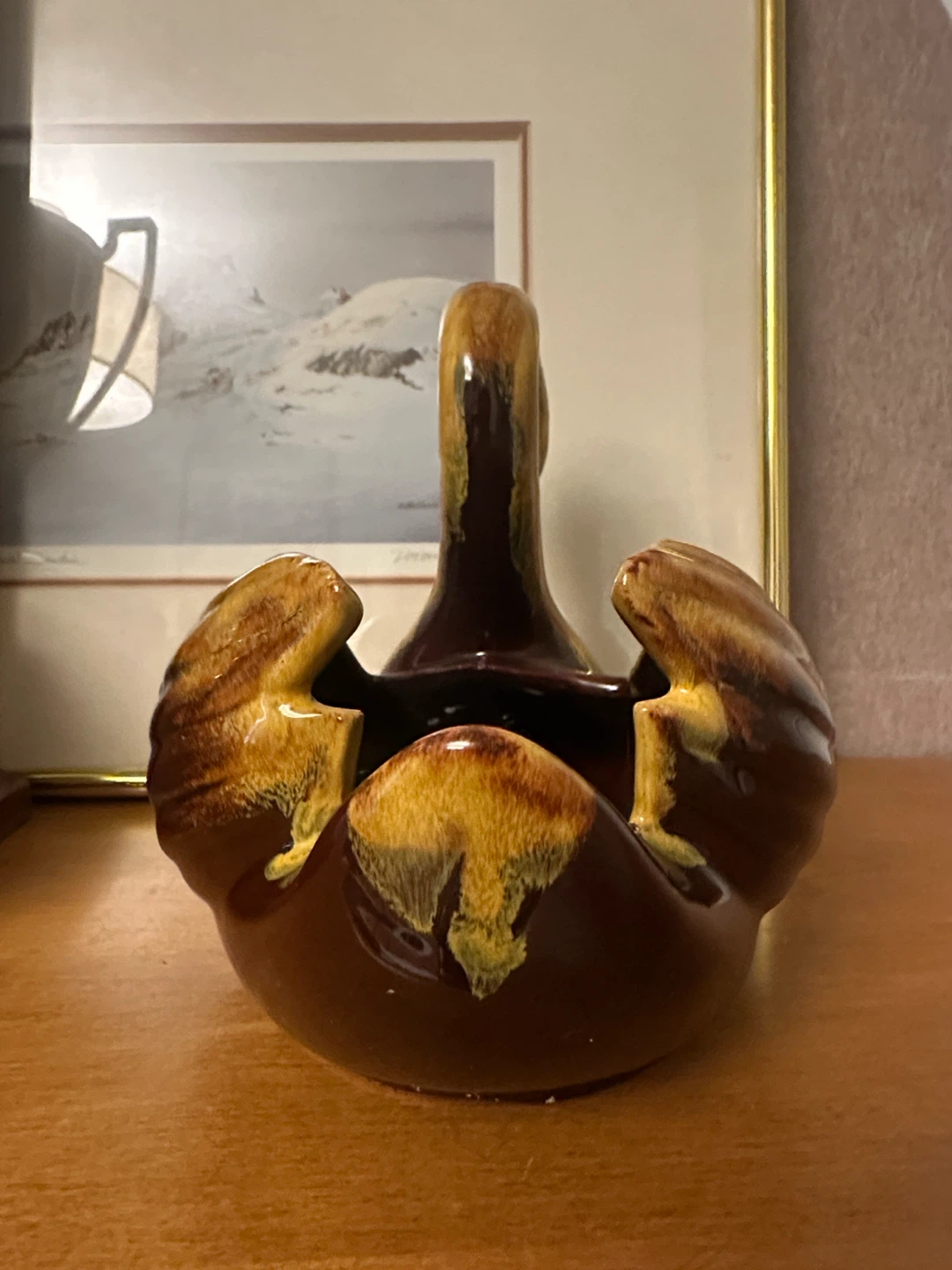 Vintage Blue Mountain Pottery Swan Planter - photo 4