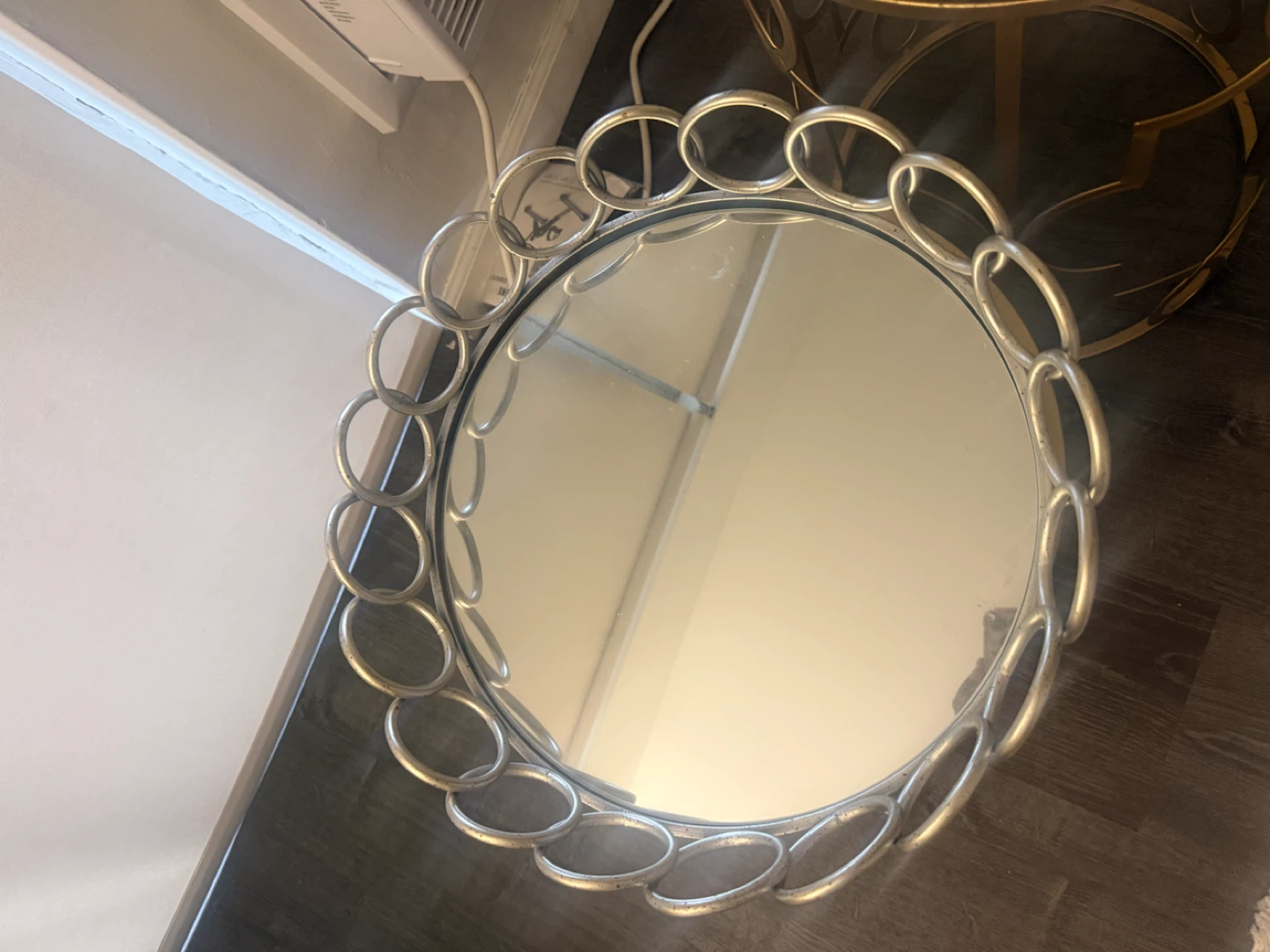 Set of Two Round Mirror Decorative Trays - photo 2