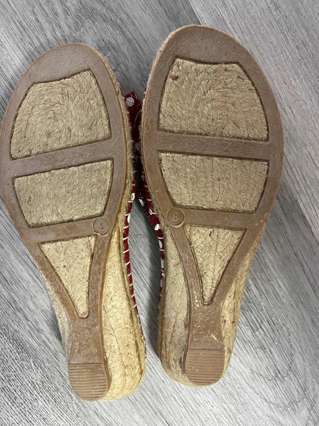 Greenwich Village Red Polka Dot Espadrille Wedges - photo 2