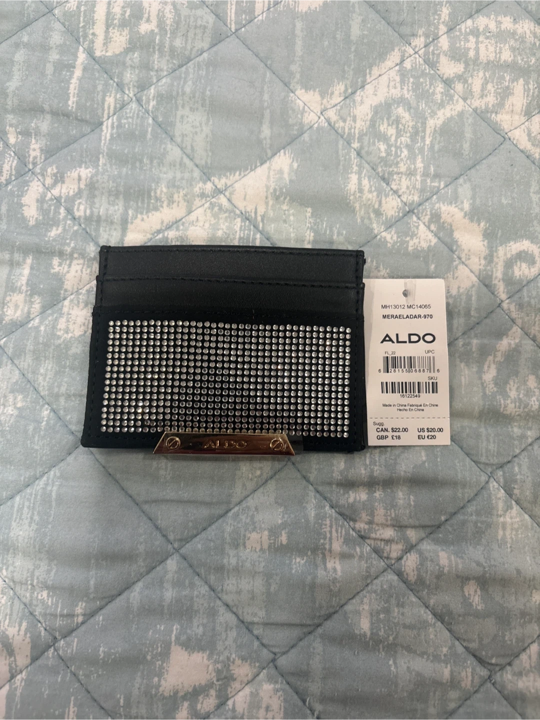 ALDO Black Card Holder with Rhinestones - photo 3
