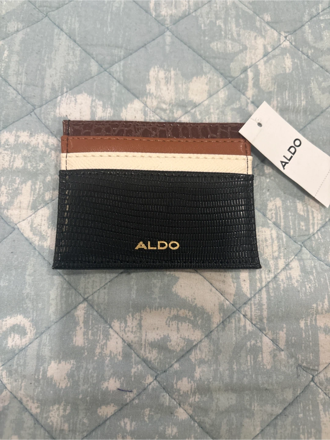 ALDO Card Holder - Black Brown White