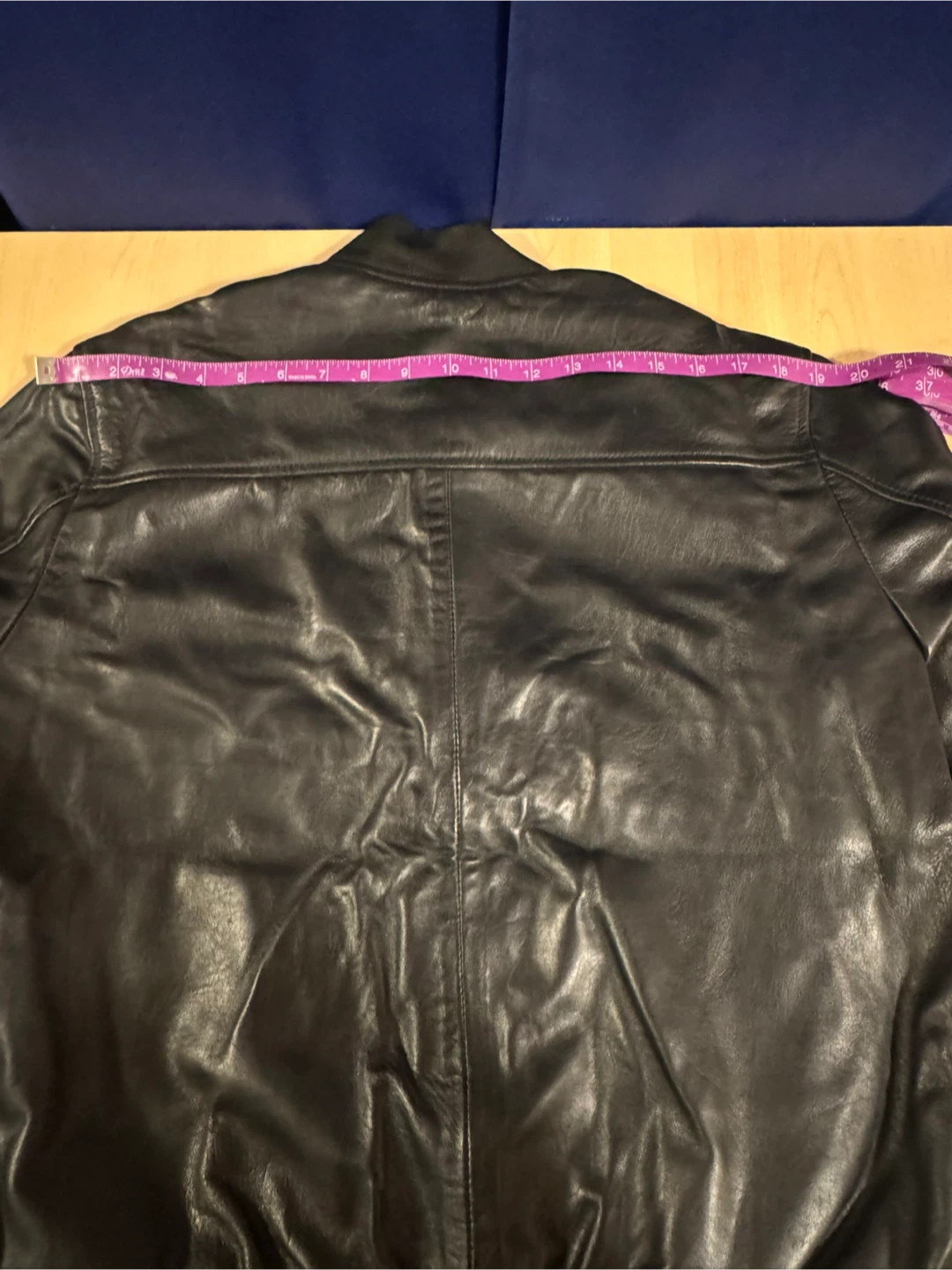 Real Leather Black Bomber Jacket - photo 3