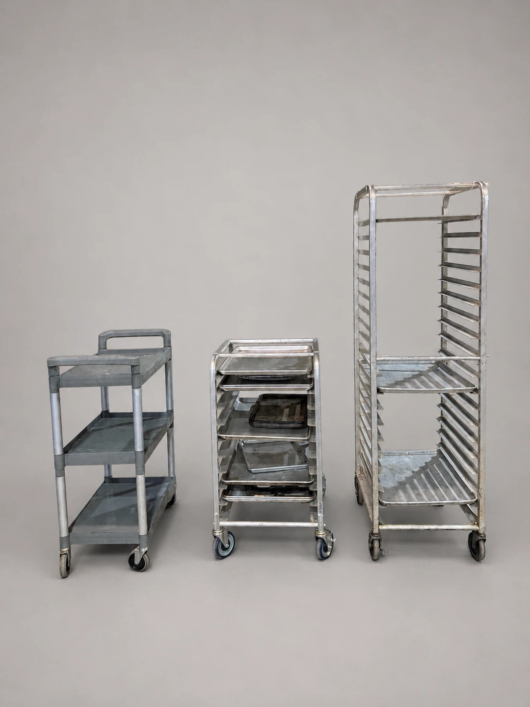 Commercial Restaurant Carts and Sheet Pan Racks – Set of 3