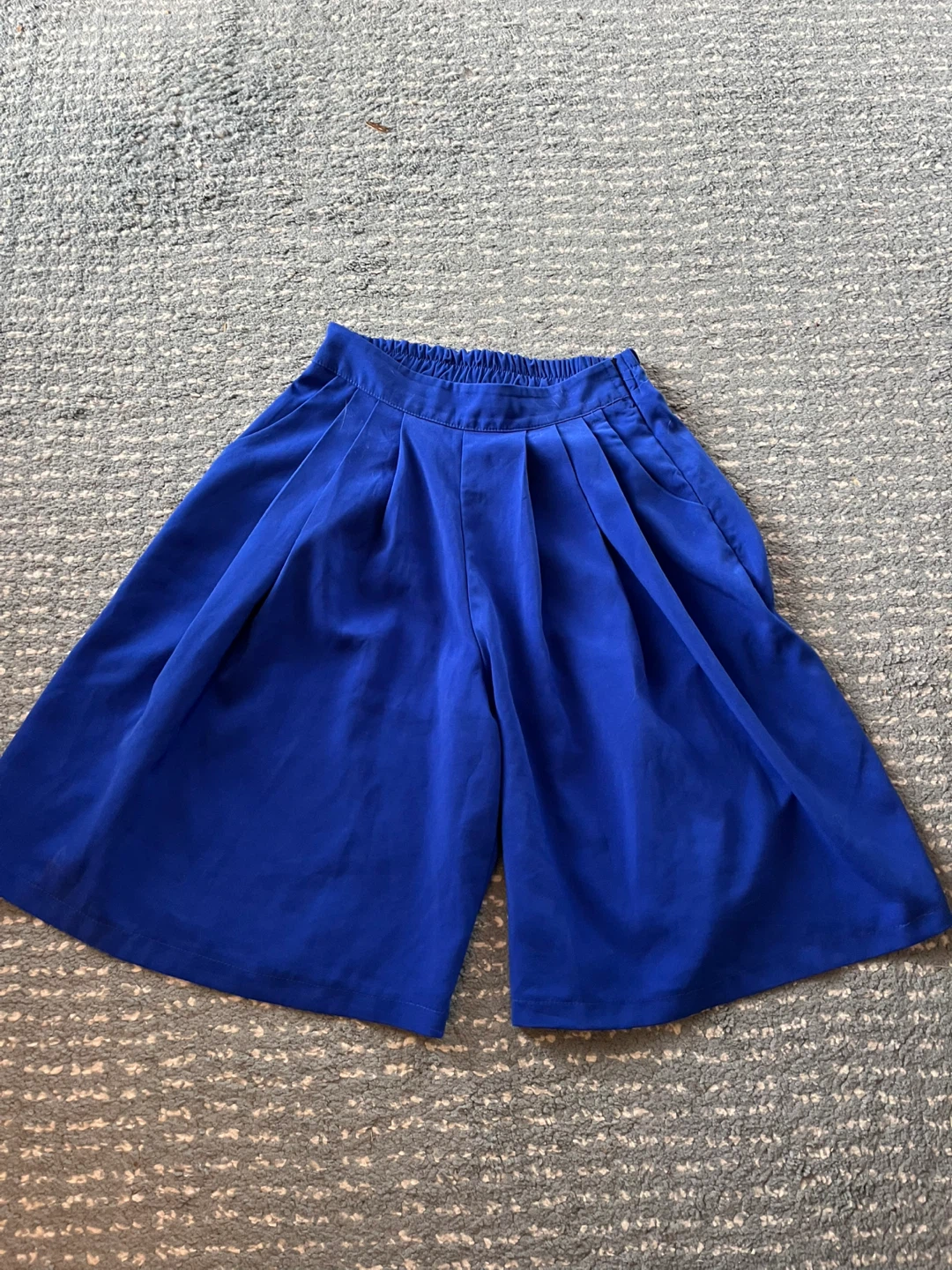 Royal Blue Pleated Culottes