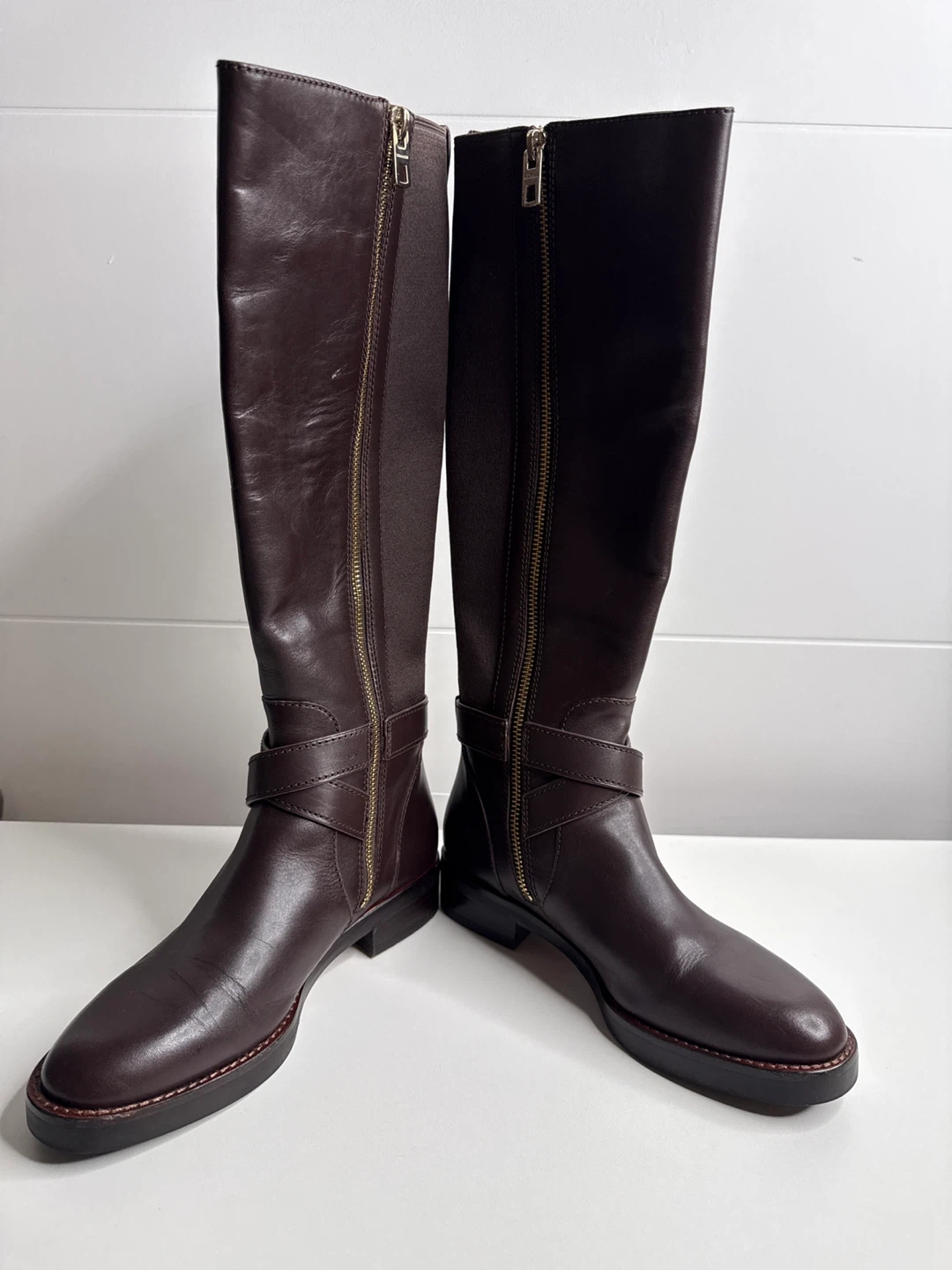 Coach Knee-High Leather Boots Brown Size 6 - photo 2