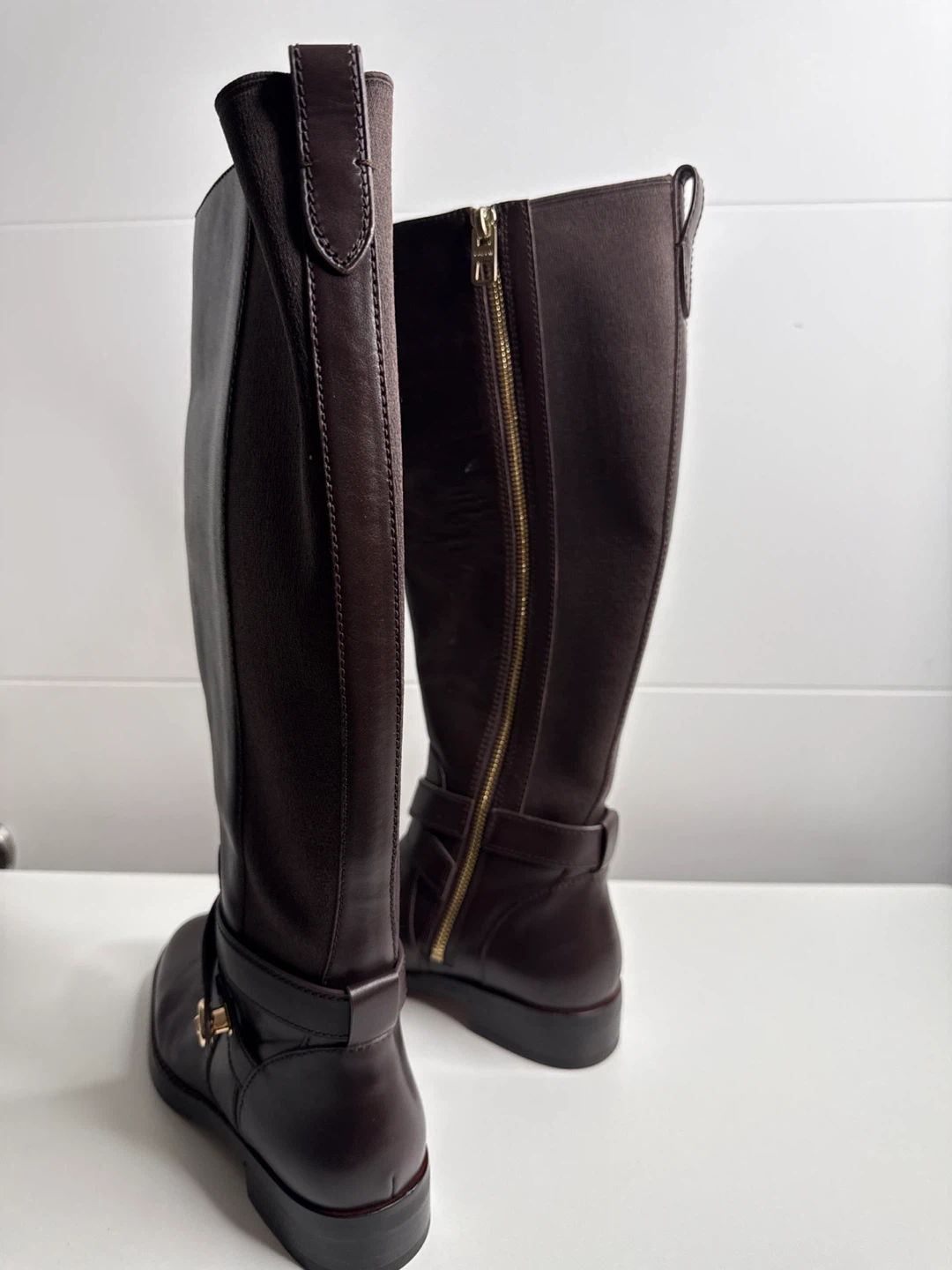 Coach Knee-High Leather Boots Brown Size 6 - photo 3