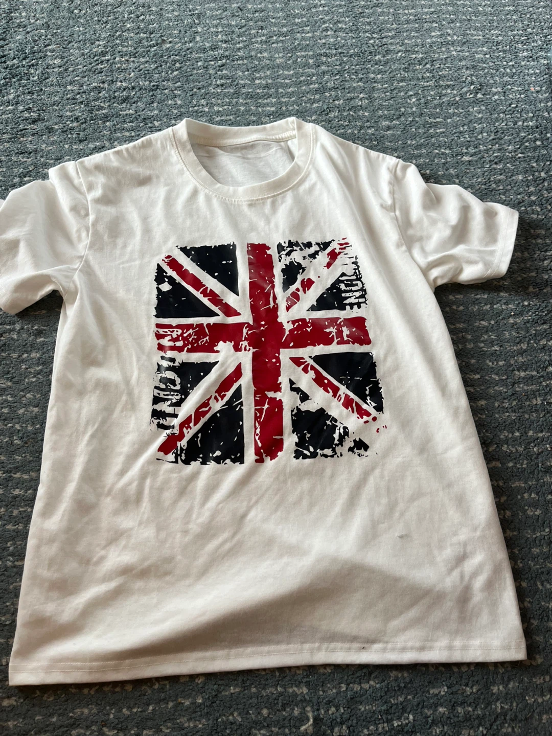 White T-Shirt with flag
