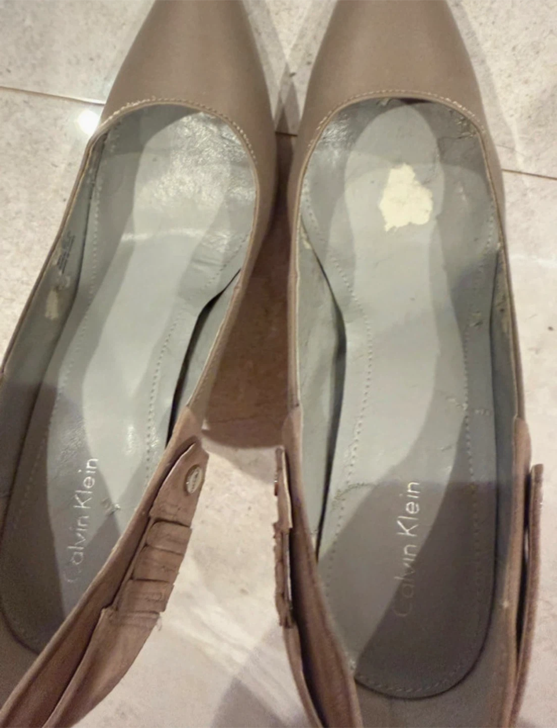 Calvin Klein Taupe Pointed-Toe Heels (Fits Size 8) - photo 4