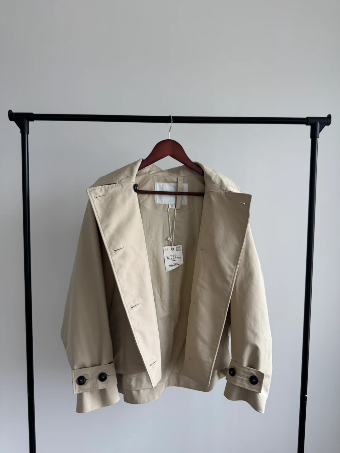 Zara Short Water-repellent Trench Coat - photo 3