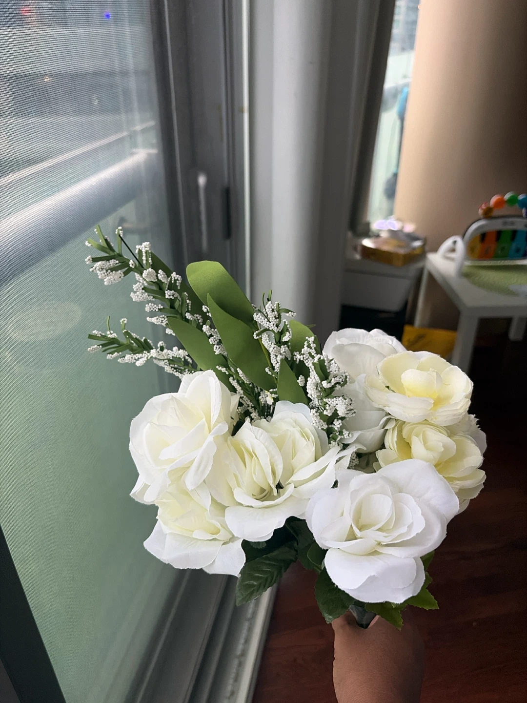 White Artificial Flower Bouquet