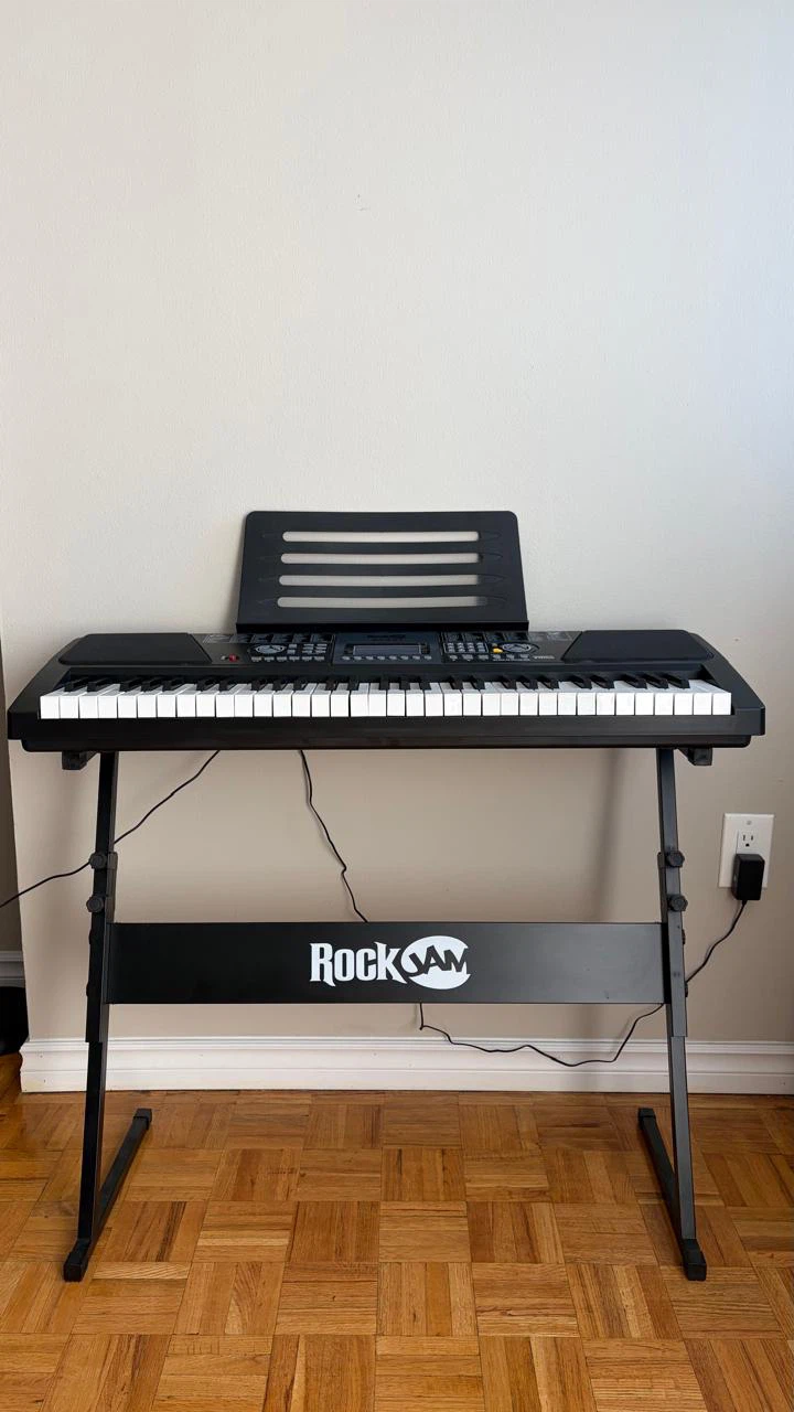 RockJamRJ561 Digital Keyboard 61keys with stand,music rest&bench