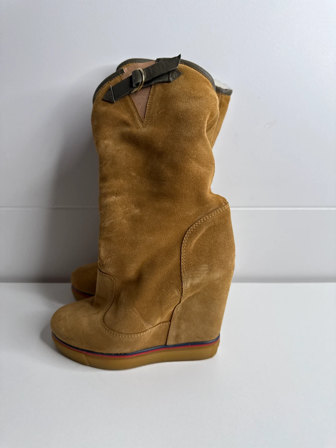 Rare Tommy Hilfiger Collection Runway Wedge Hiking Boots - photo 4