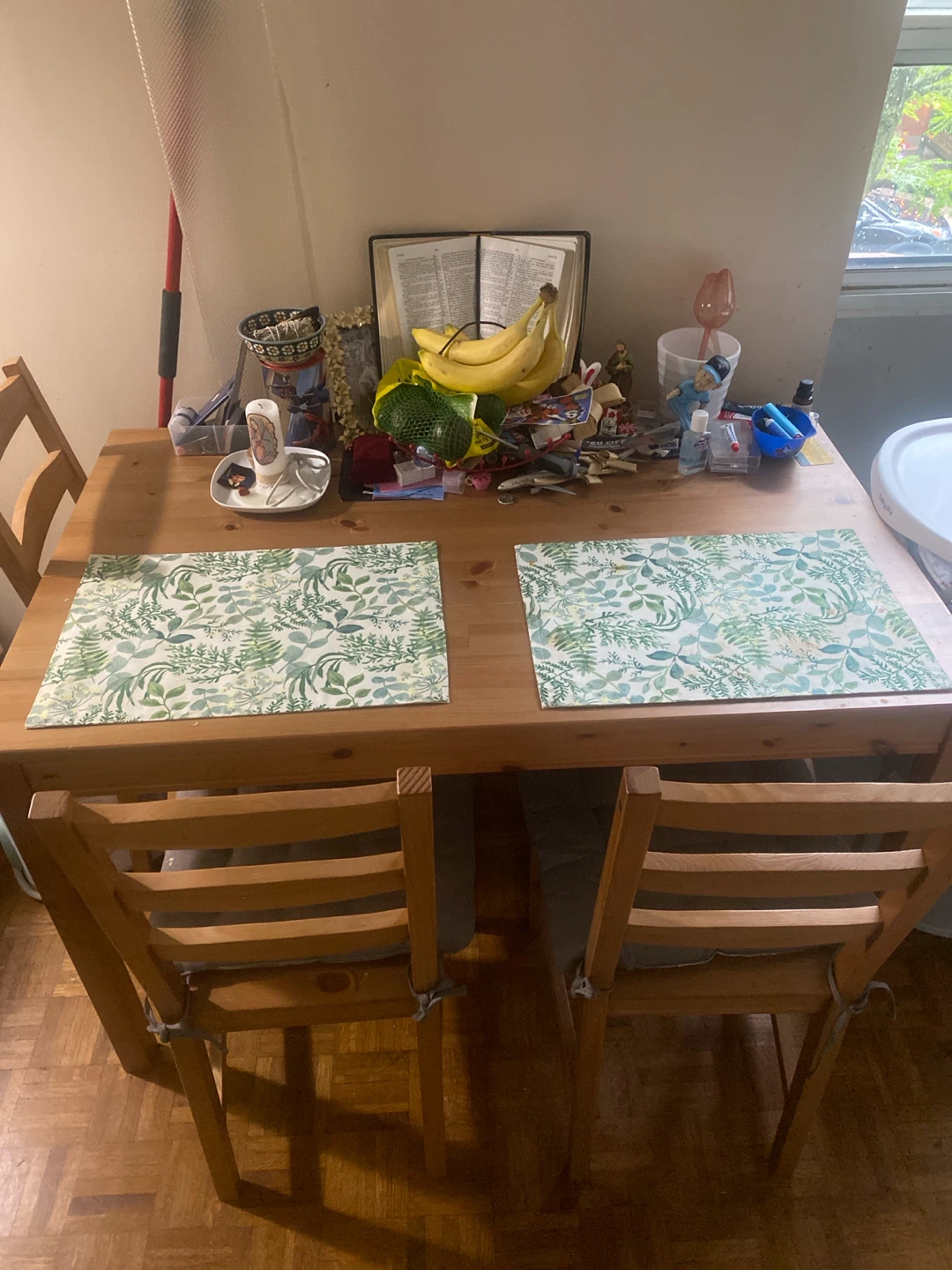 Wooden Dining Table with Chairs