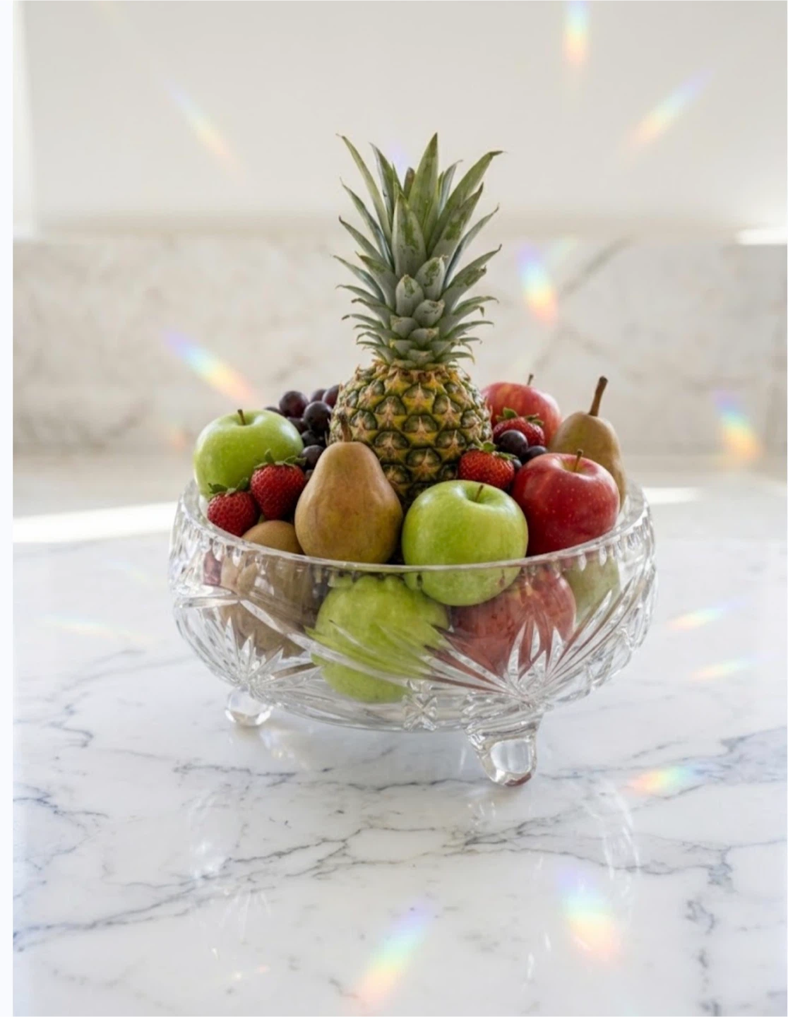 Gorgeous Vintage 3-Footed Cut Crystal Bowl Decor - photo 3