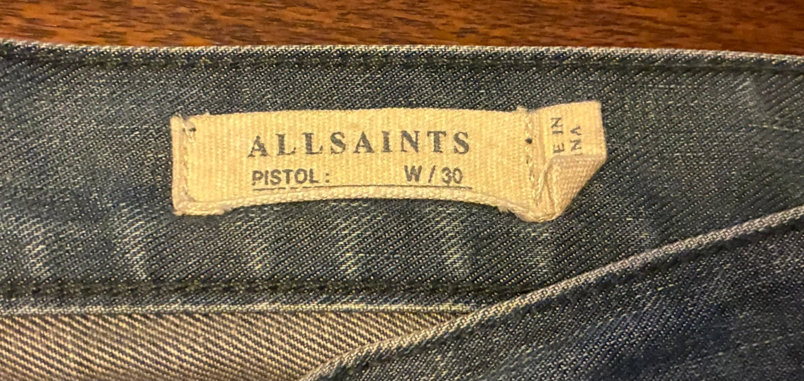 AllSaints Groats Pistol Men’s Jeans Size 30 East York All Saints