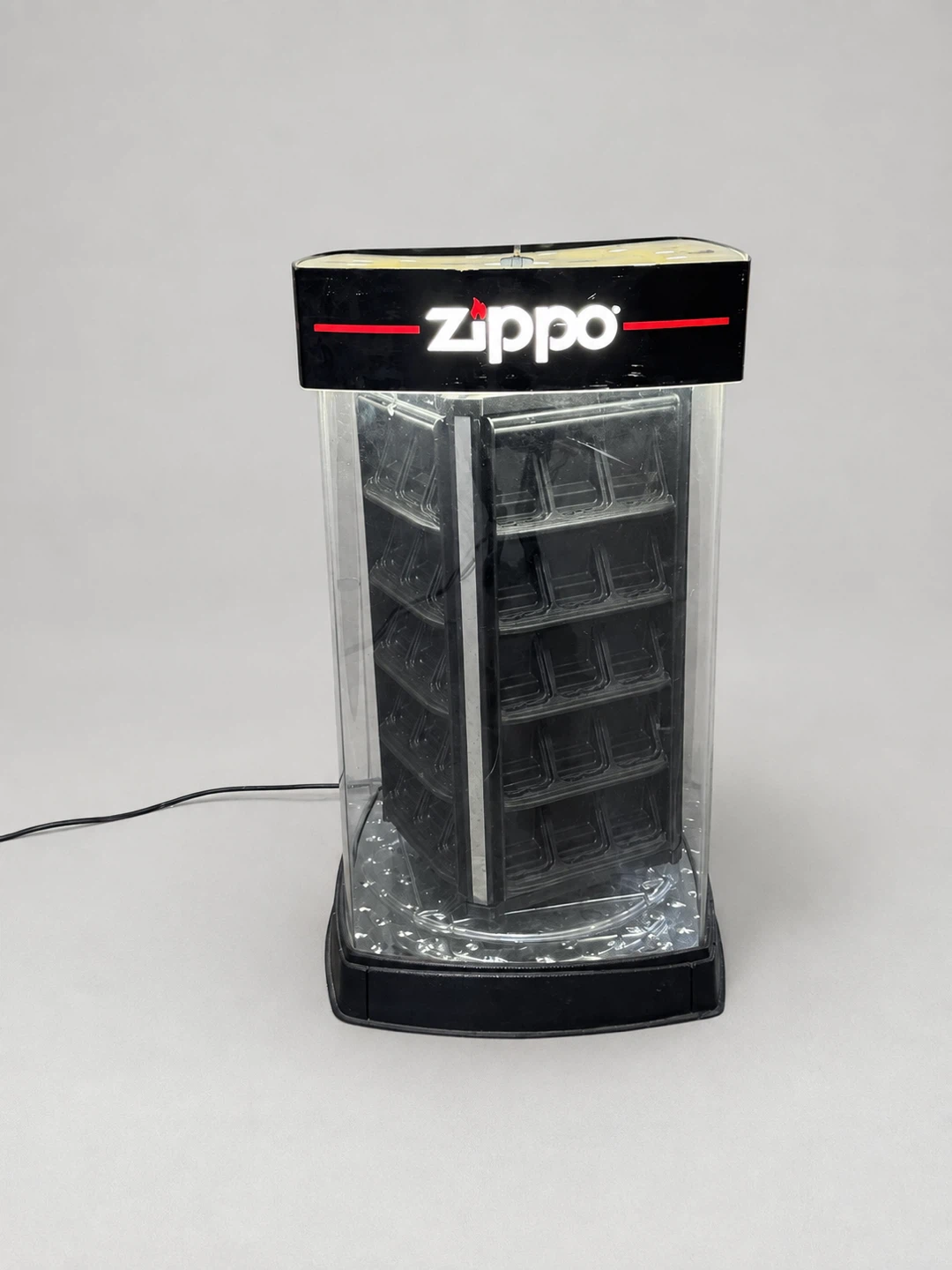 Vintage Zippo Lighted Rotating Countertop Display Case - photo 2