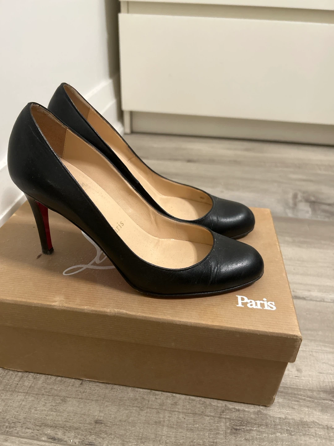 Christian Louboutin Black Leather Heels - photo 2