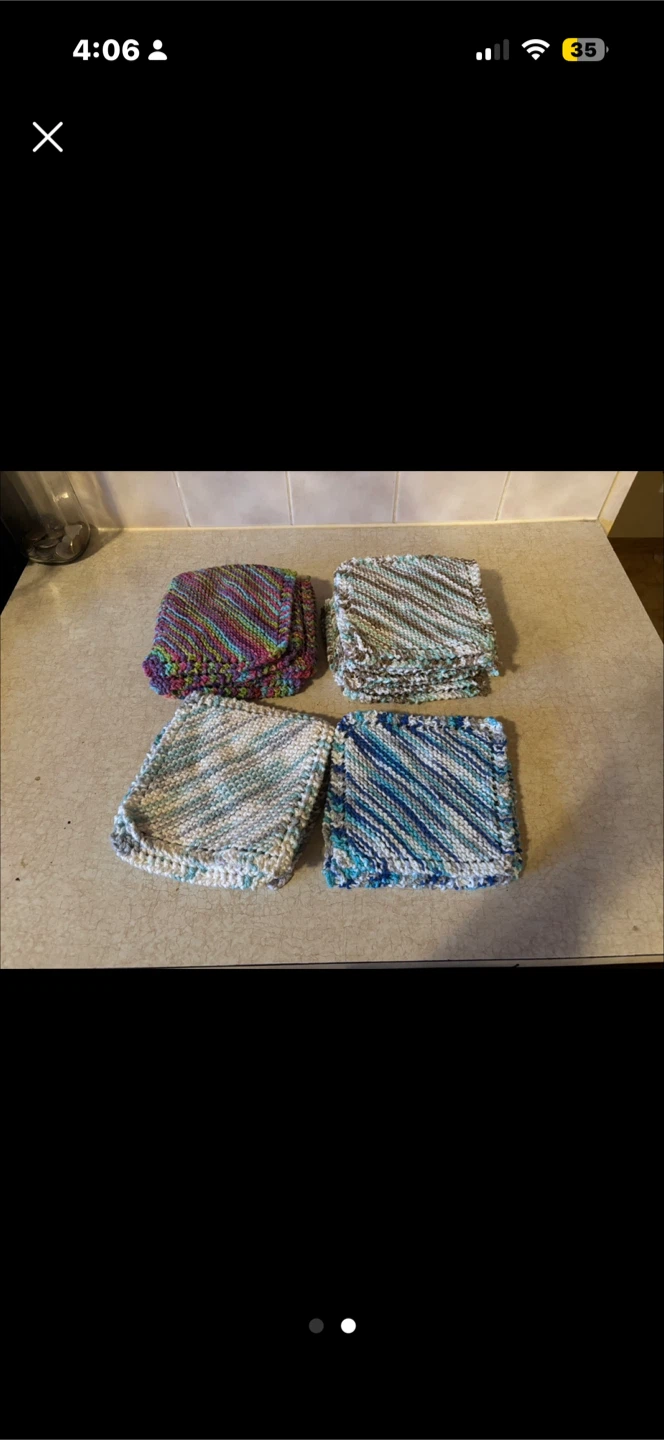 Handmade Crocheted Dishcloths - Set of 20