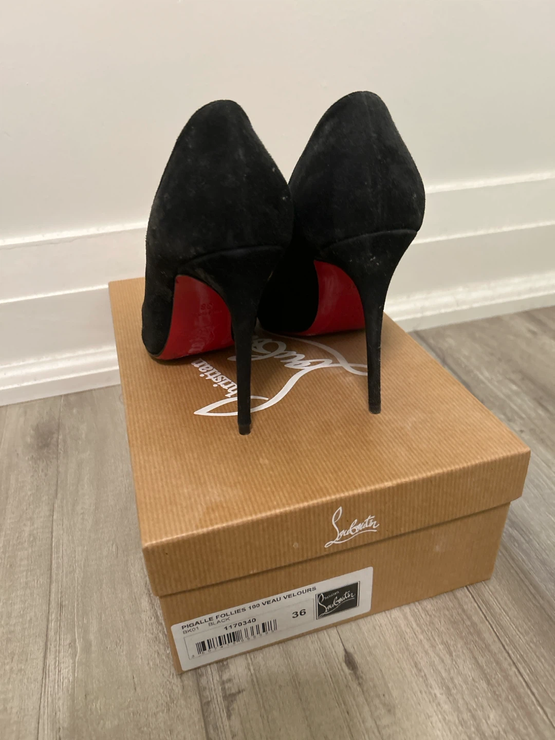 Christian Louboutin Pigalle Follies 100 Suede Heels - photo 3