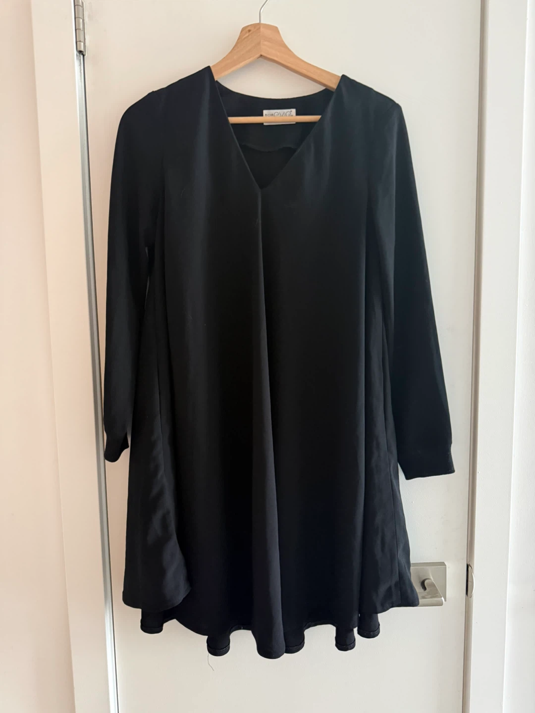 L Blue/Black Midi Work Dress - photo 2