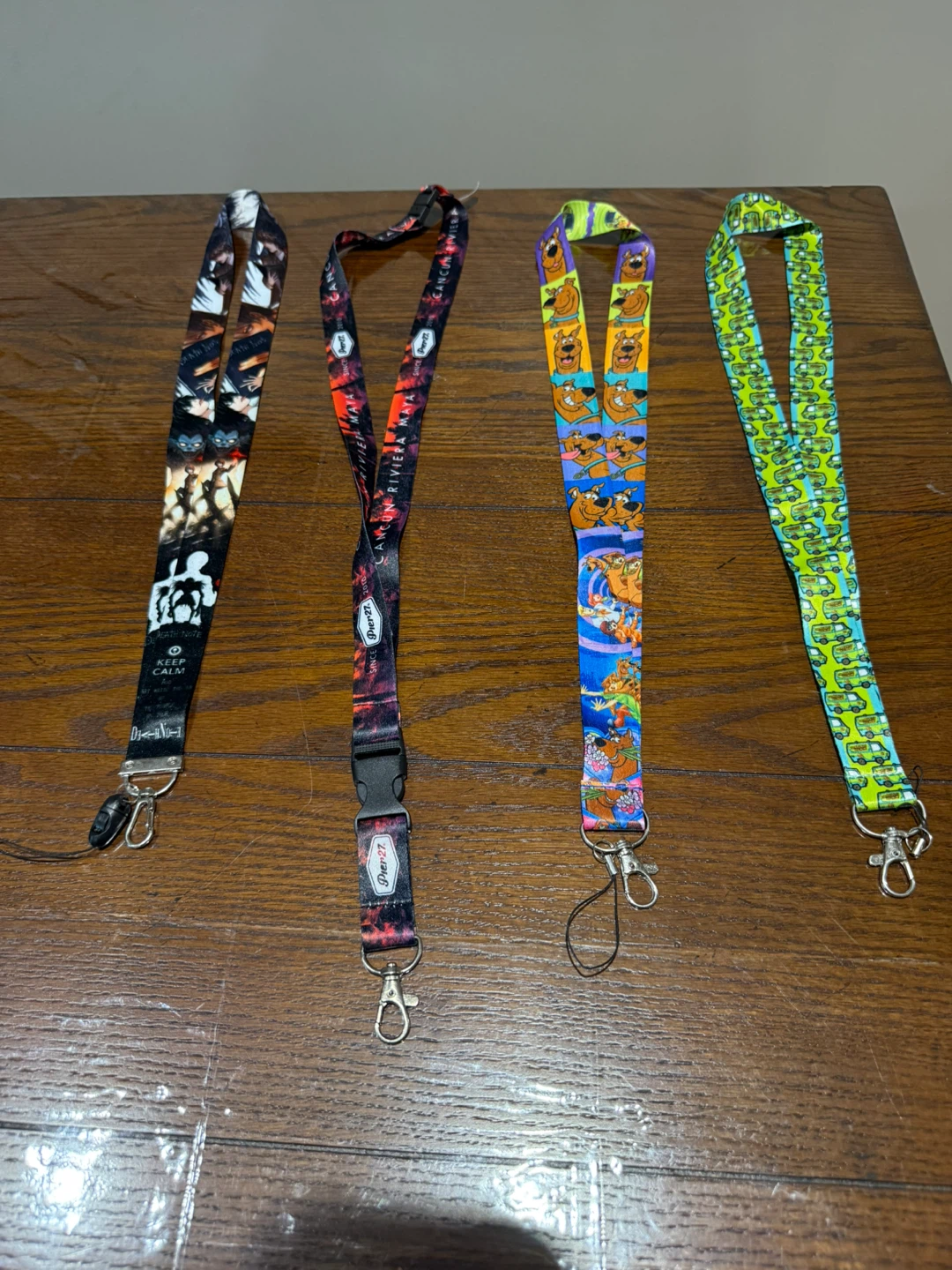 4 Lanyards - Scooby-Doo, Death Note & Cancun