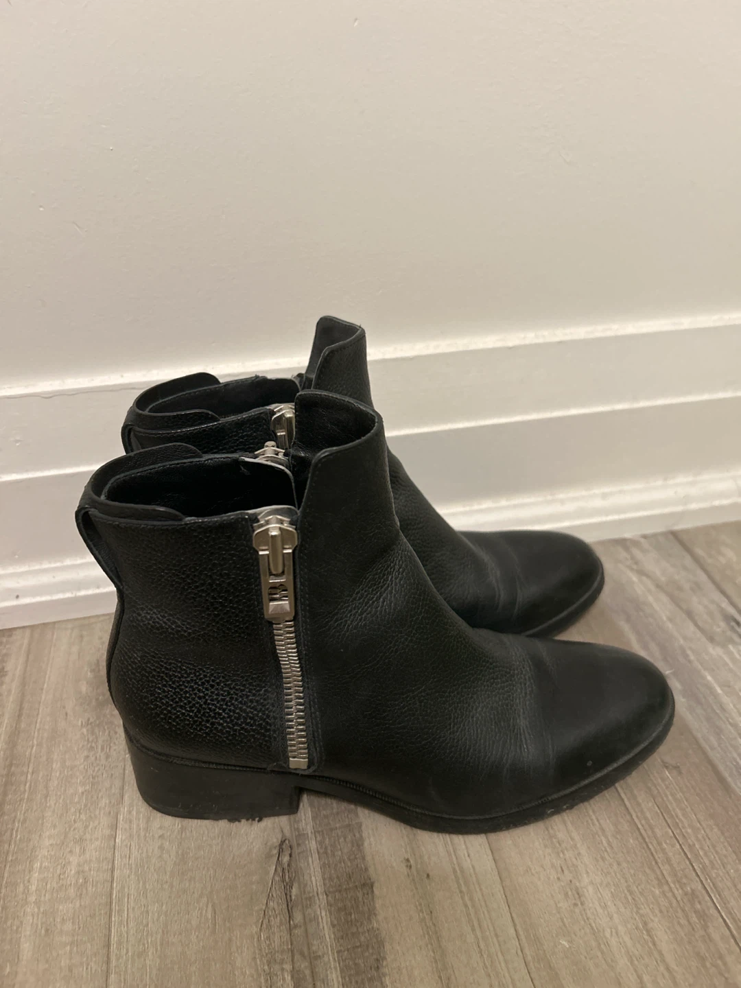 Phillip Lim Black zipper leather ankle boots - photo 2