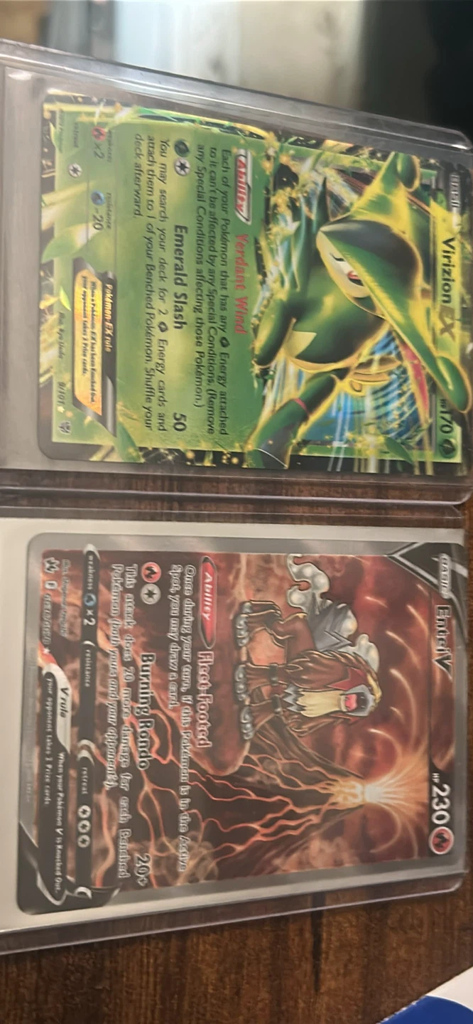 Pokemon Trading Card Lot - Virizion EX, Emboar V