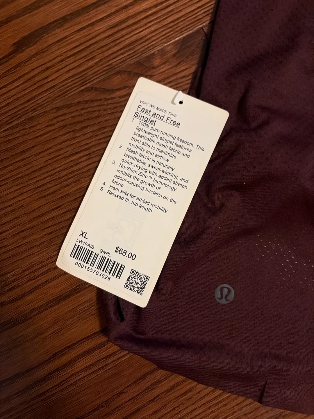 Lululemon Fast and Free Singlet - XL - photo 3