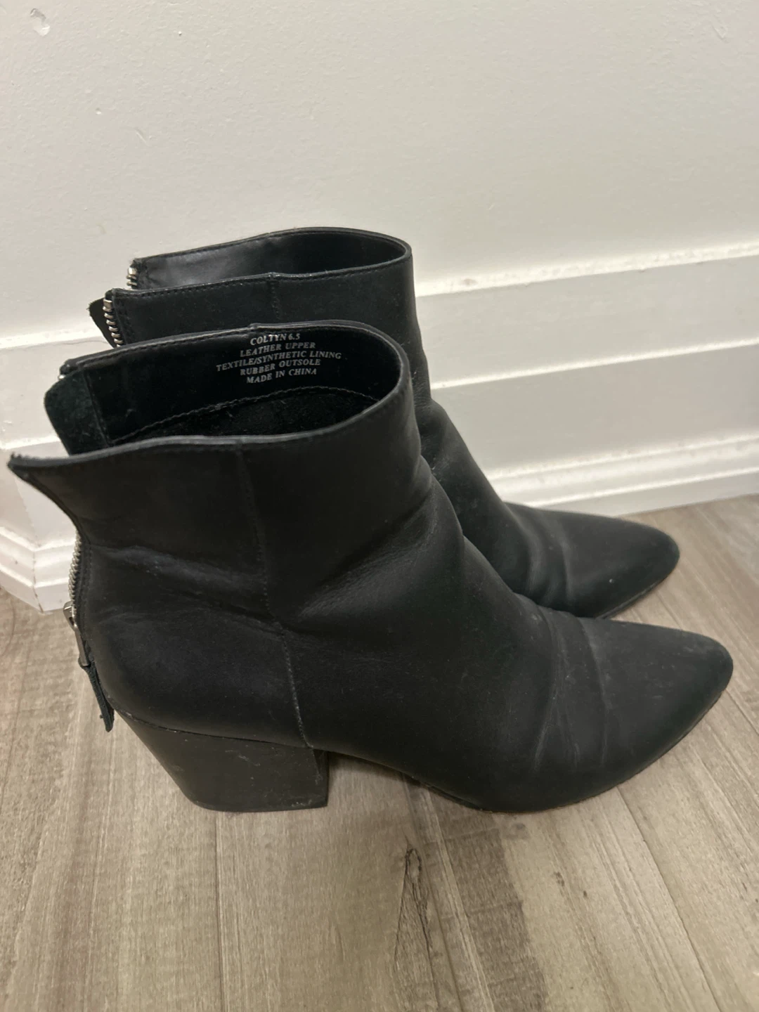 Dolce Vita Black Leather Ankle Boots Size 6.5 - photo 2