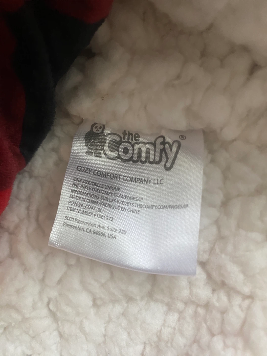The Comfy Wearable Blanket Hoodie Red Buffalo Plaid One Size - photo 5