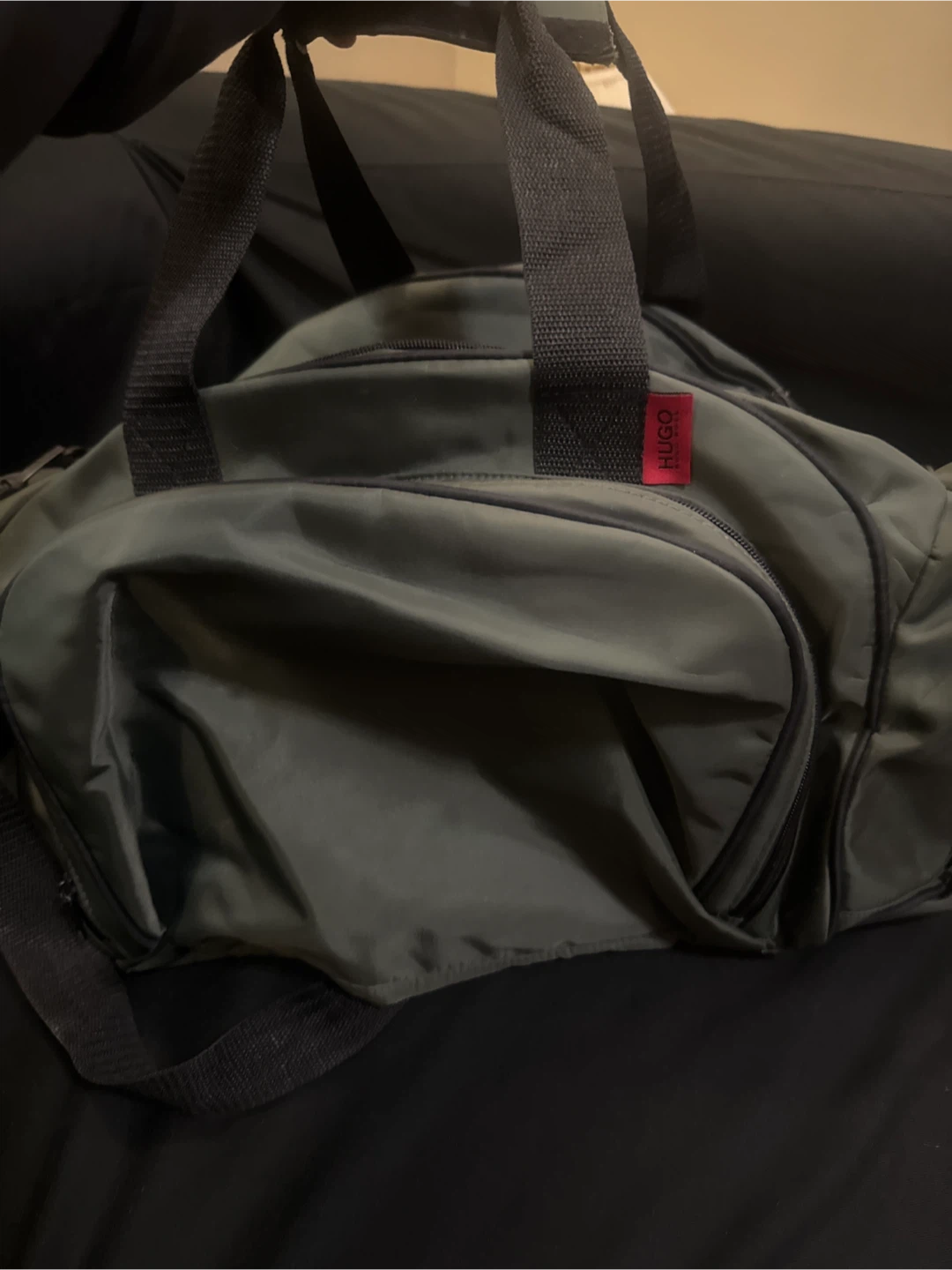 HUGO BOSS Olive Green Duffle Bag