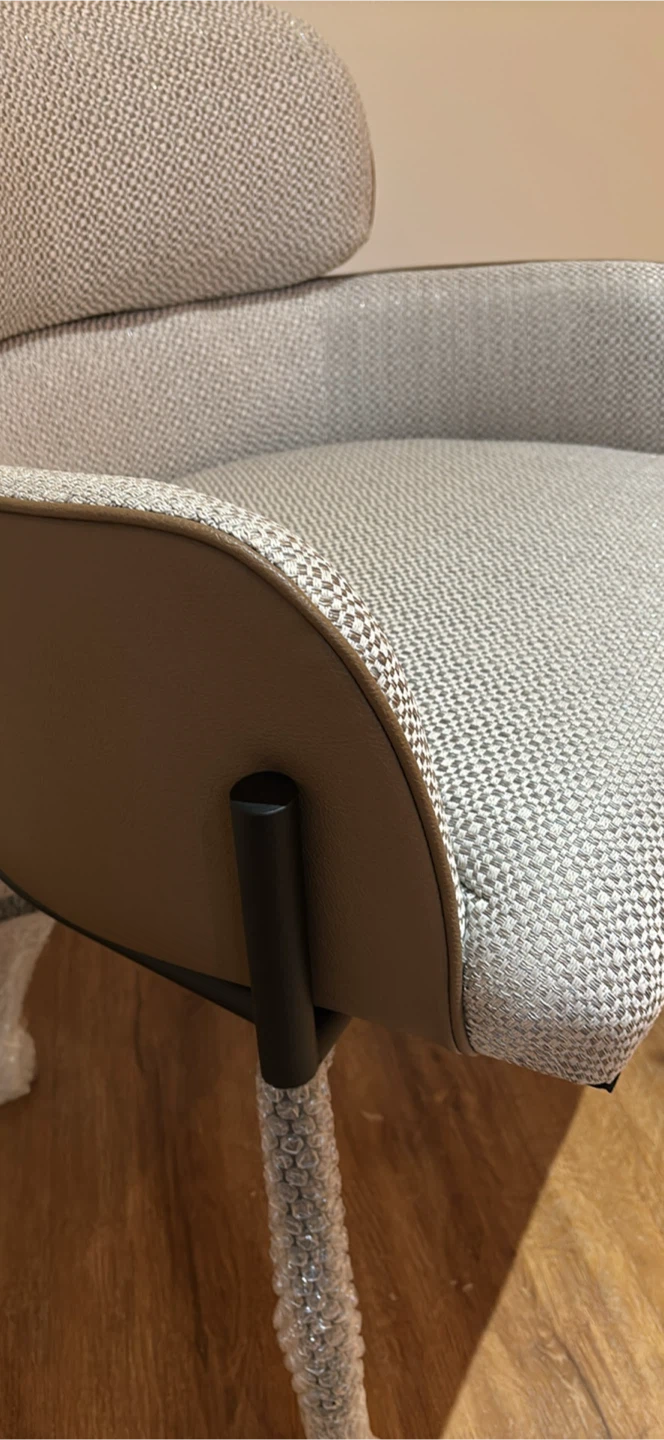 New Pair of modern 2 toned  upholstered accent chairs - photo 3