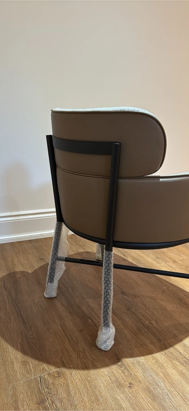 New Pair of modern 2 toned  upholstered accent chairs - photo 4