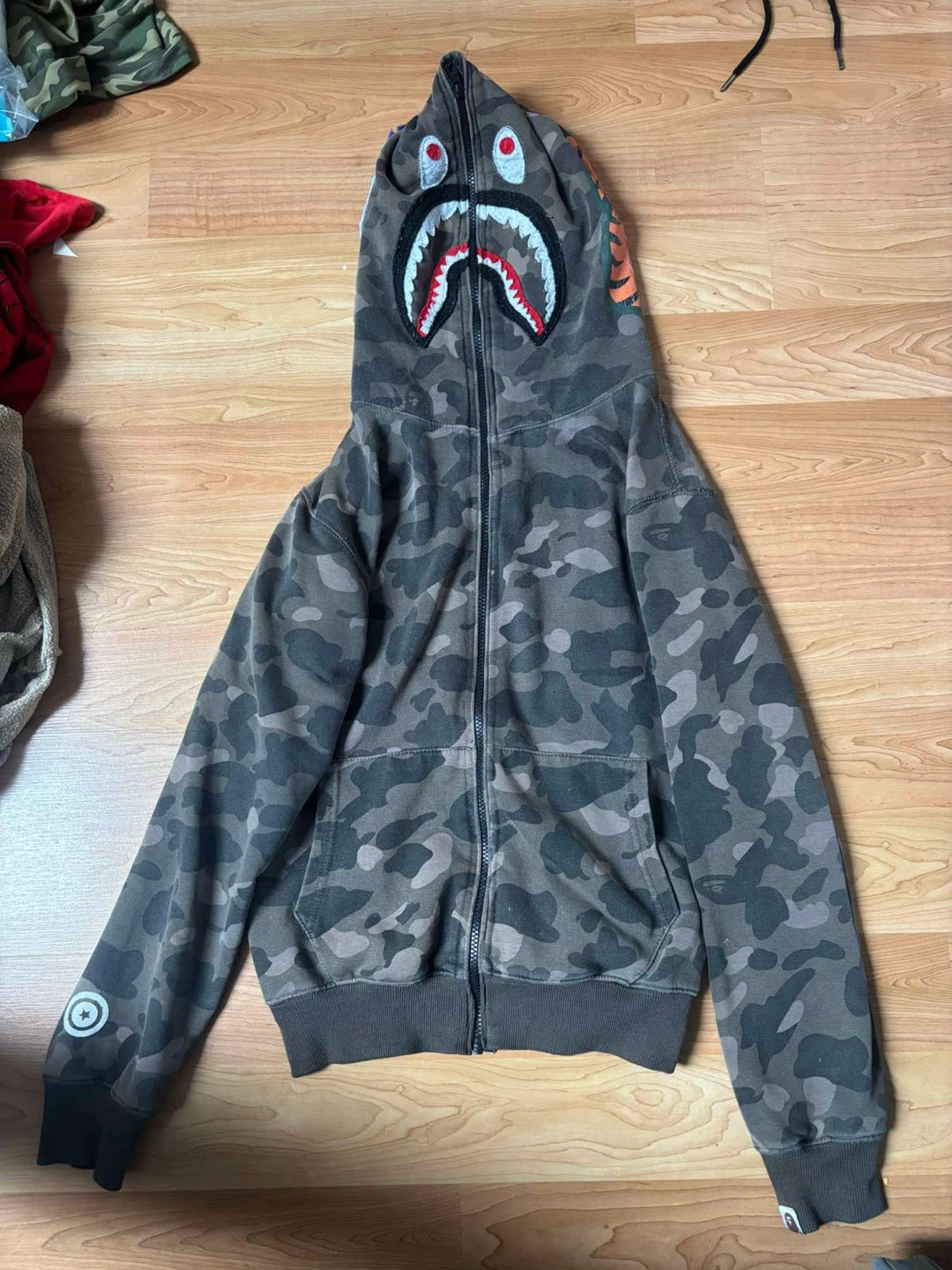 A Bathing Ape Camo Shark Full Zip Hoodie