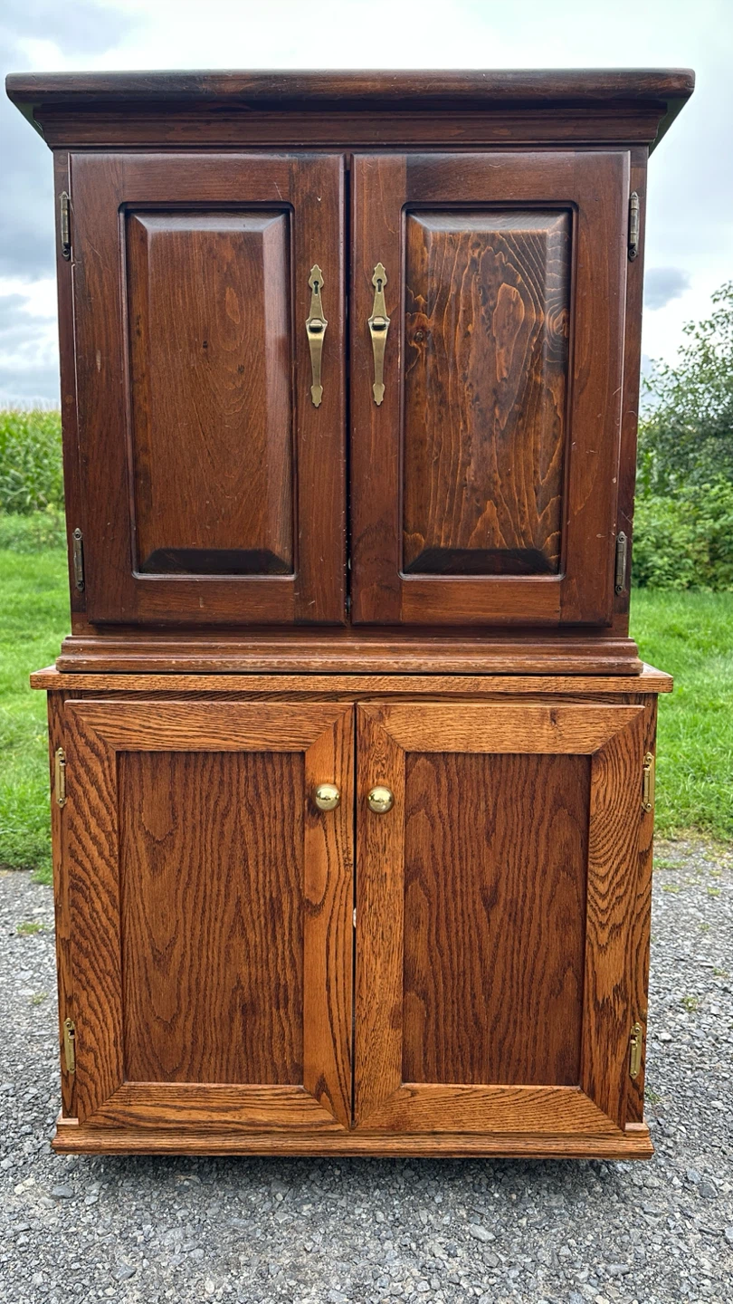 Vintage Rustic Solid Wood Storage Cabinets (CAN DELIVER)