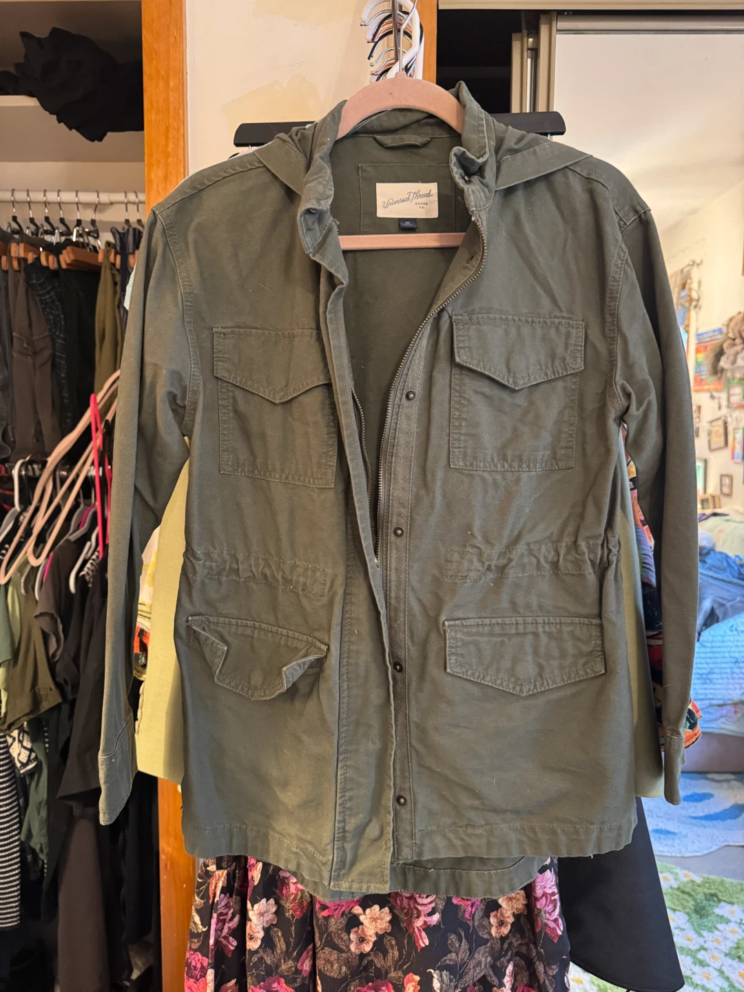 Universal Thread Utility Jacket Green