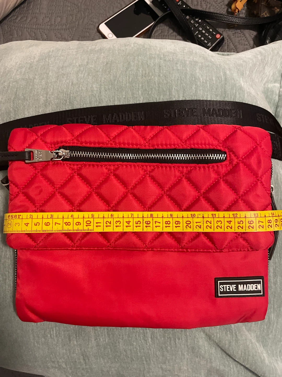 Steve Madden Quilted Red Crossbody Bag