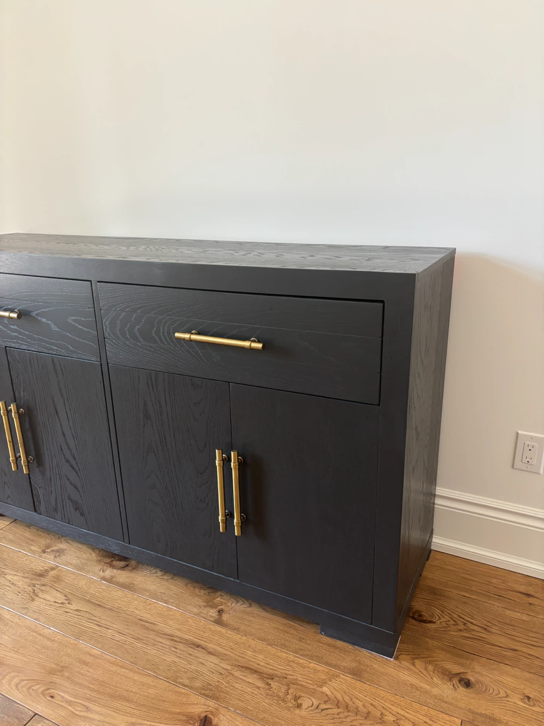 BLACK BUFFET MADE OF SELECT HRDWDS / OAK VENEERS 68” WIDE - photo 3