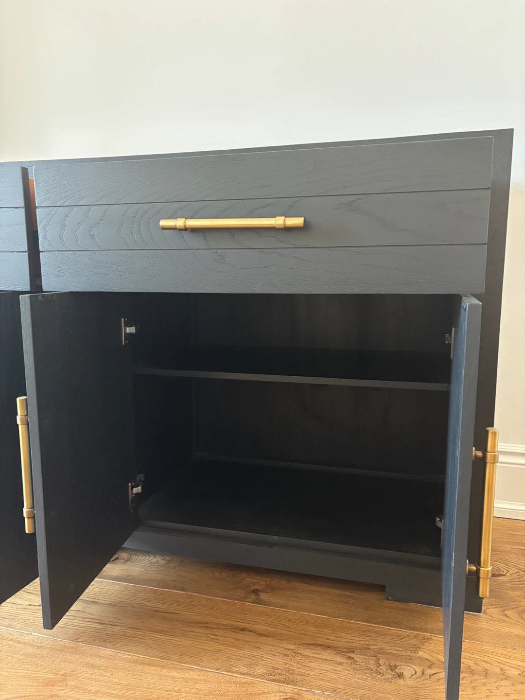 BLACK BUFFET MADE OF SELECT HRDWDS / OAK VENEERS 68” WIDE - photo 5