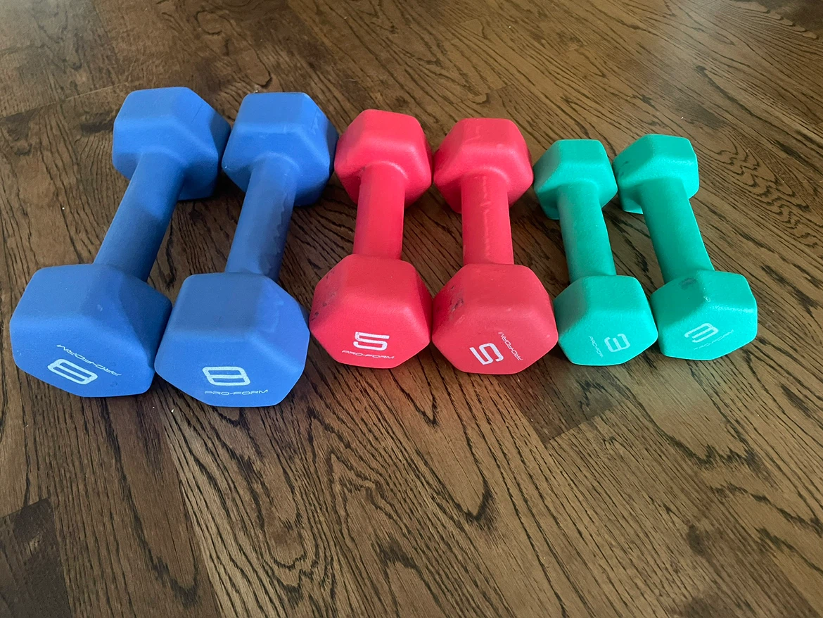ProForm Dumbbells - 8lb, 5lb, 3lb pairs