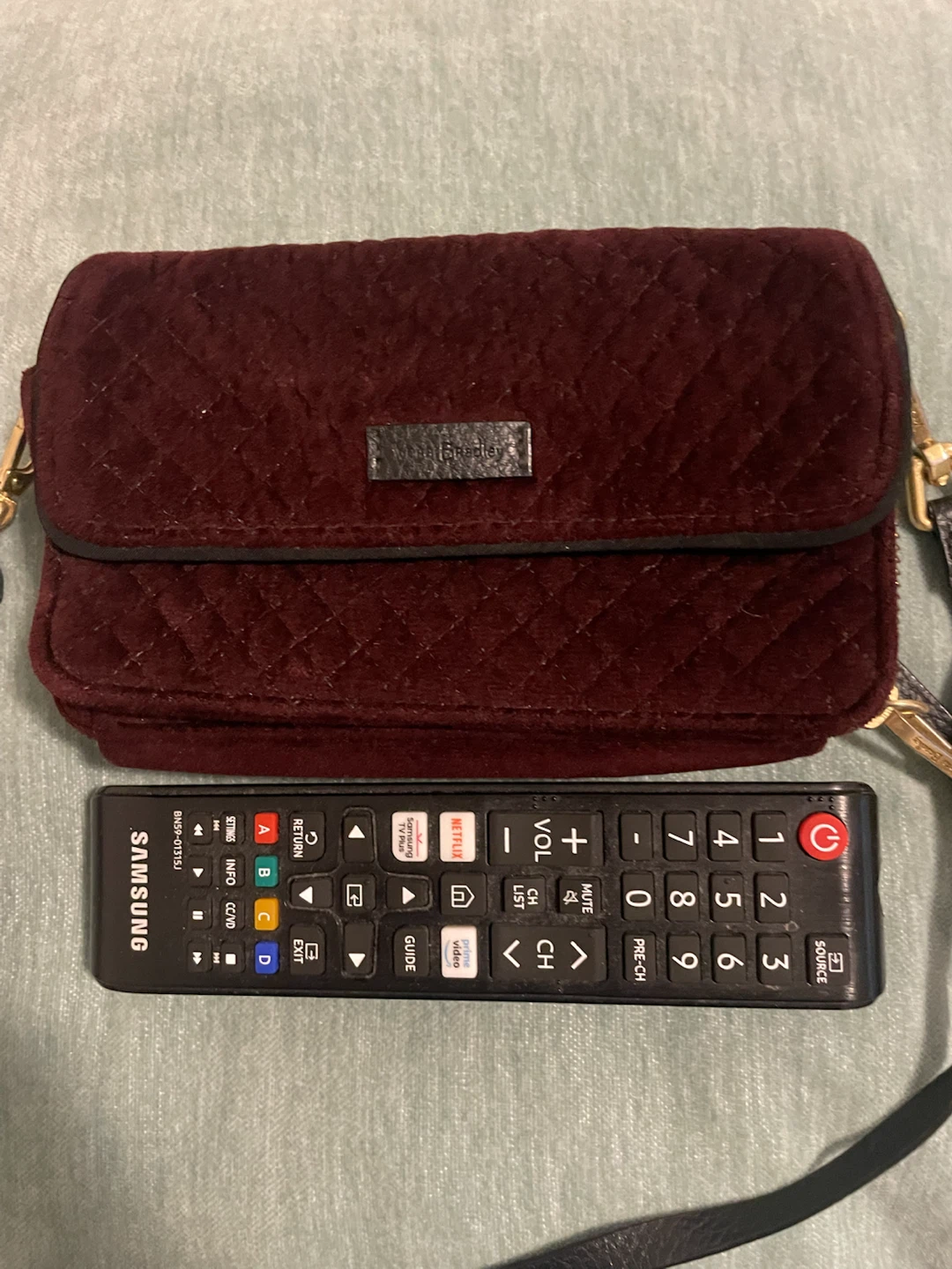 Vera Bradley Quilted Velvet Crossbody Bag - Burgundy - photo 4