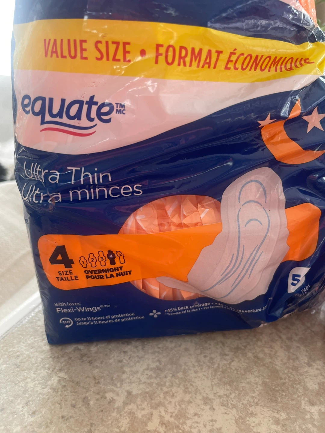 Equate 43 + 10 Ultra Thin Overnight Napkins