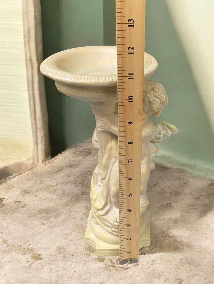 Cherub Large Vintage Candle Holder, Candy Dish, Home Decor - photo 2