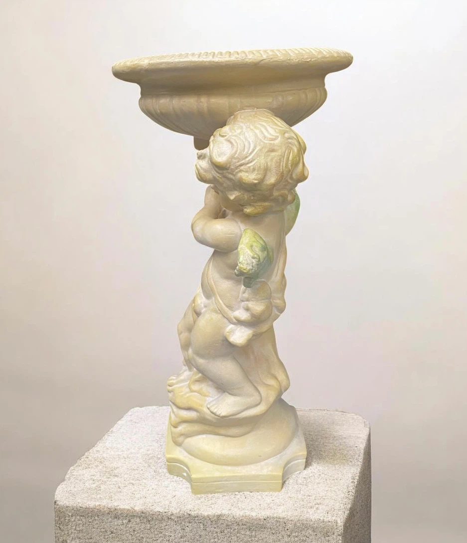 Cherub Large Vintage Candle Holder, Candy Dish, Home Decor - photo 3